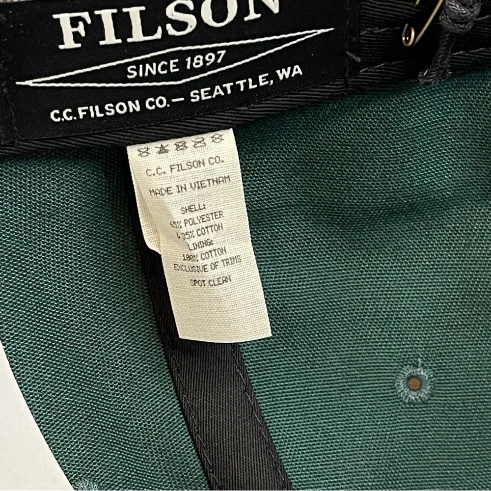 SOLD-Filson Limited Edition Smokey Bear Low Profile Hat Cap Green Mens Strapback - Picture 4 of 12